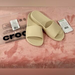 CROCS Women's Kadee Tan Slide Sandals/size 4